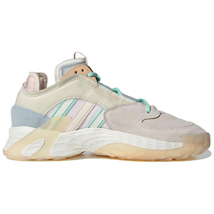 Adidas Originals Streetball Synthetic Leather Suede Low-Top Lifestyle Shoes Women Sneakers Gray White Yellow GZ2793