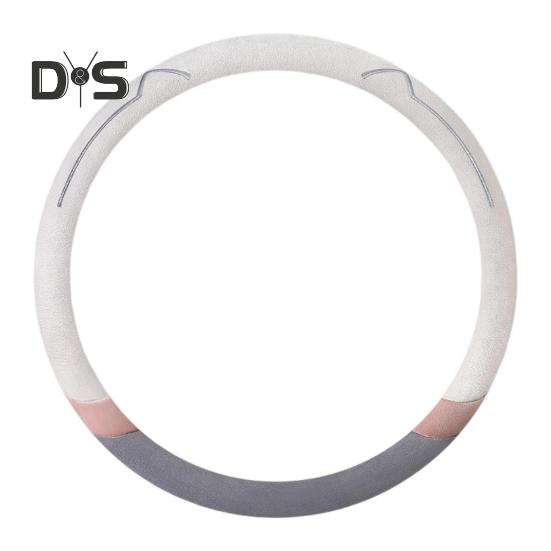 Car Steering Wheel Cover Cushion Breathable Anti Slip Cat Ear Universal Round/D Shape Steering Cover Auto Accessories