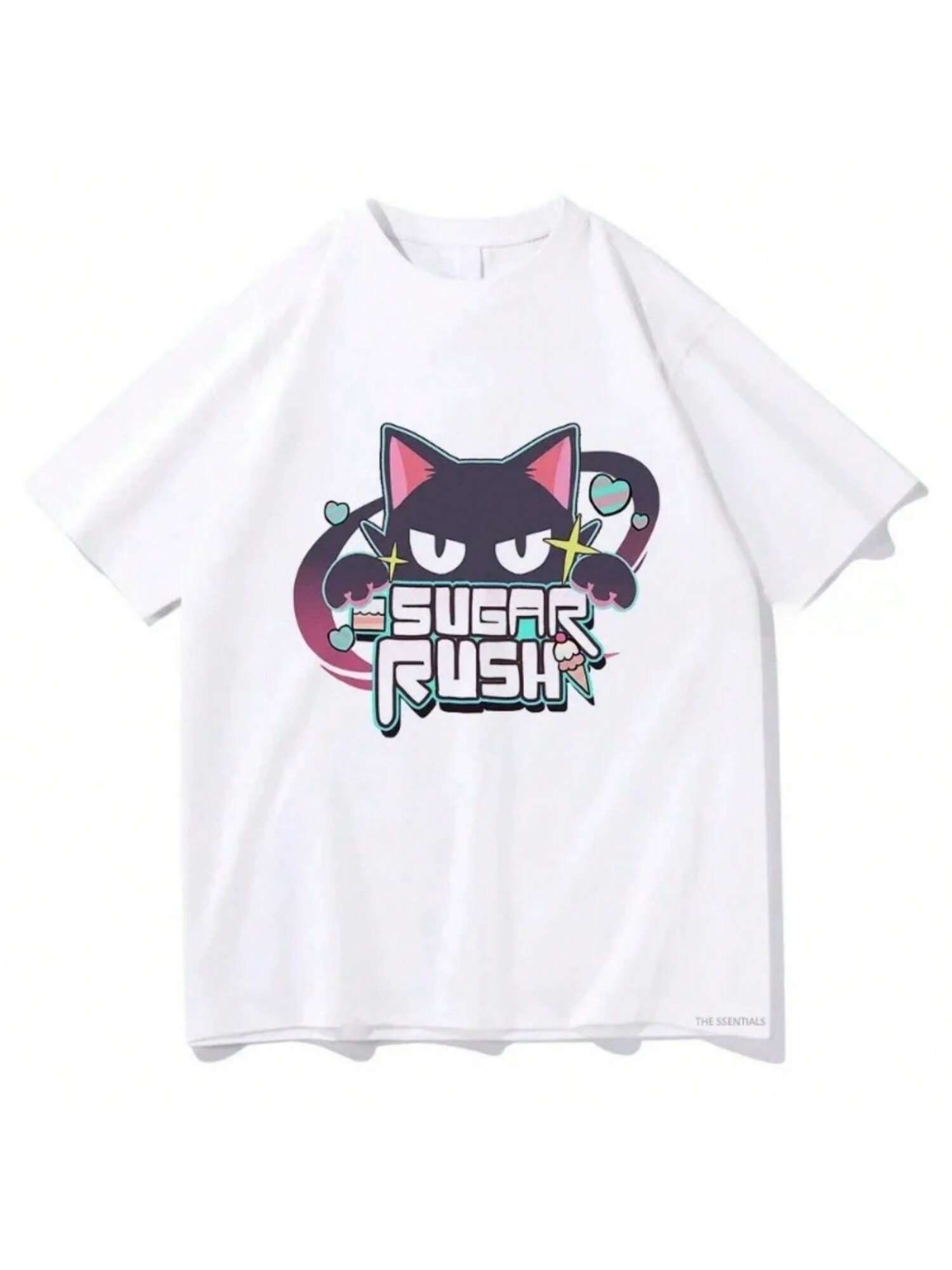 Blue Anime Archive Summer T-Shirts Sugar Rush Funny Women Clothing Streetwear Manga Cosplay Clothes Cotton Graphic T-Shirts S