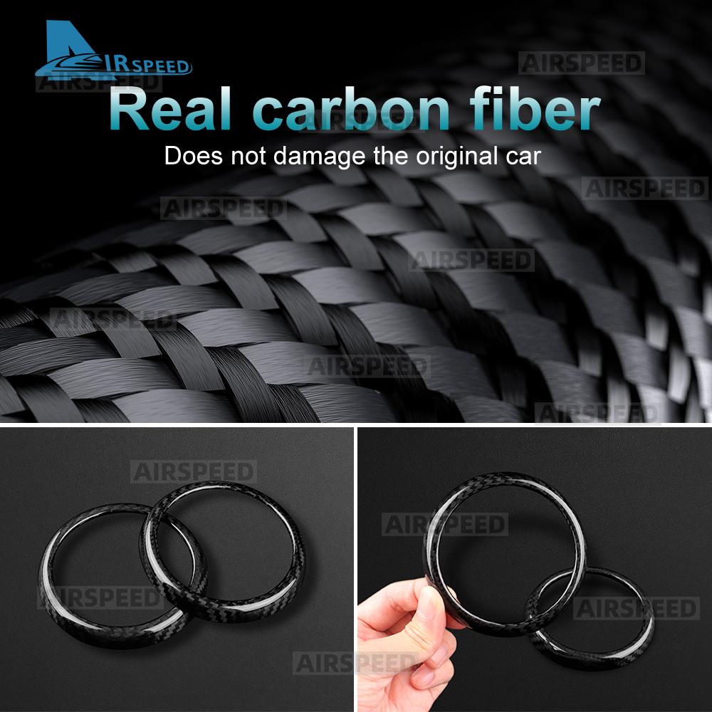 Real Soft Carbon Fiber Sticker For Seat Leon 2005 2006 2007 2008 2009 2010 2011 2012 Car Both Side of Air Outlet Accessories