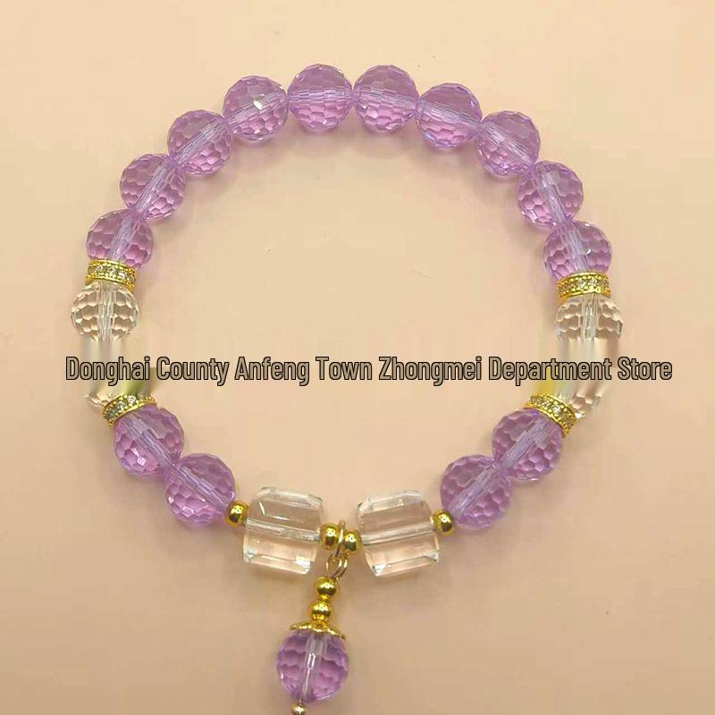 Dopamine Crystal Faceted Irregular Stone Bracelet