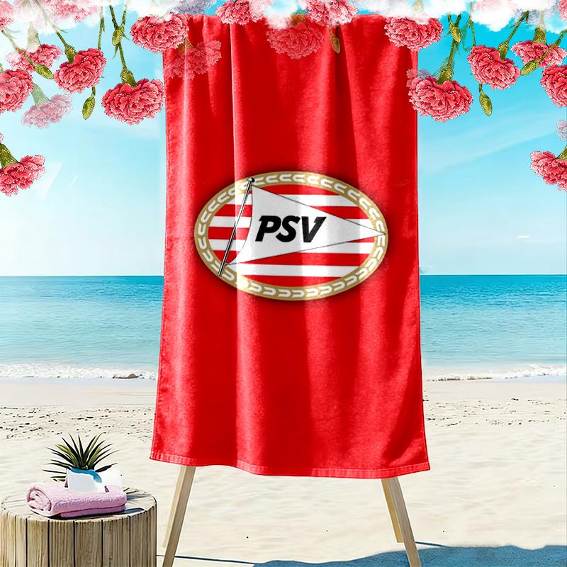 PSV Eindhoven Aufdruck Strandtuch, Großes Weiches Schnelltrocknendes Handtuch für Strand Camping Schwimmen