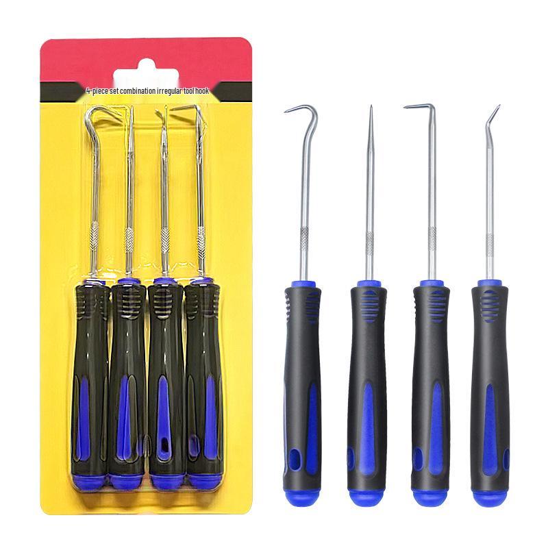 4-Piece Oil Seal & Tire Repair Tool Set - Includes Screwdriver Pullers and Hook Removers