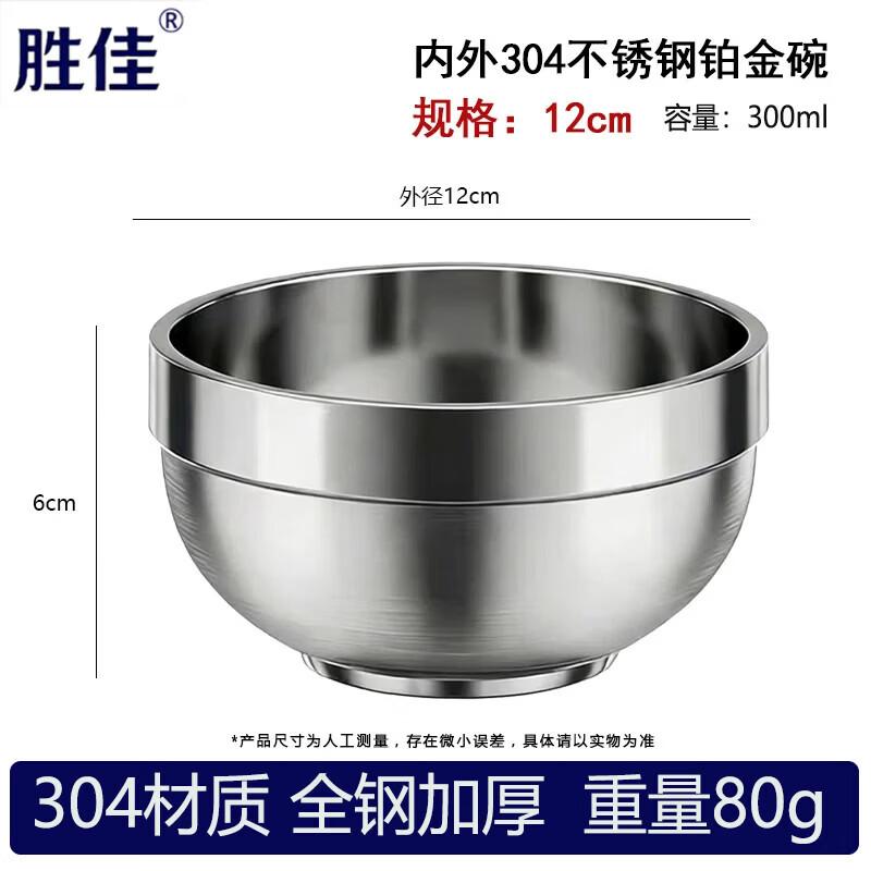Двухслойная термостойкая миска Shengjia из нержавеющей стали 304