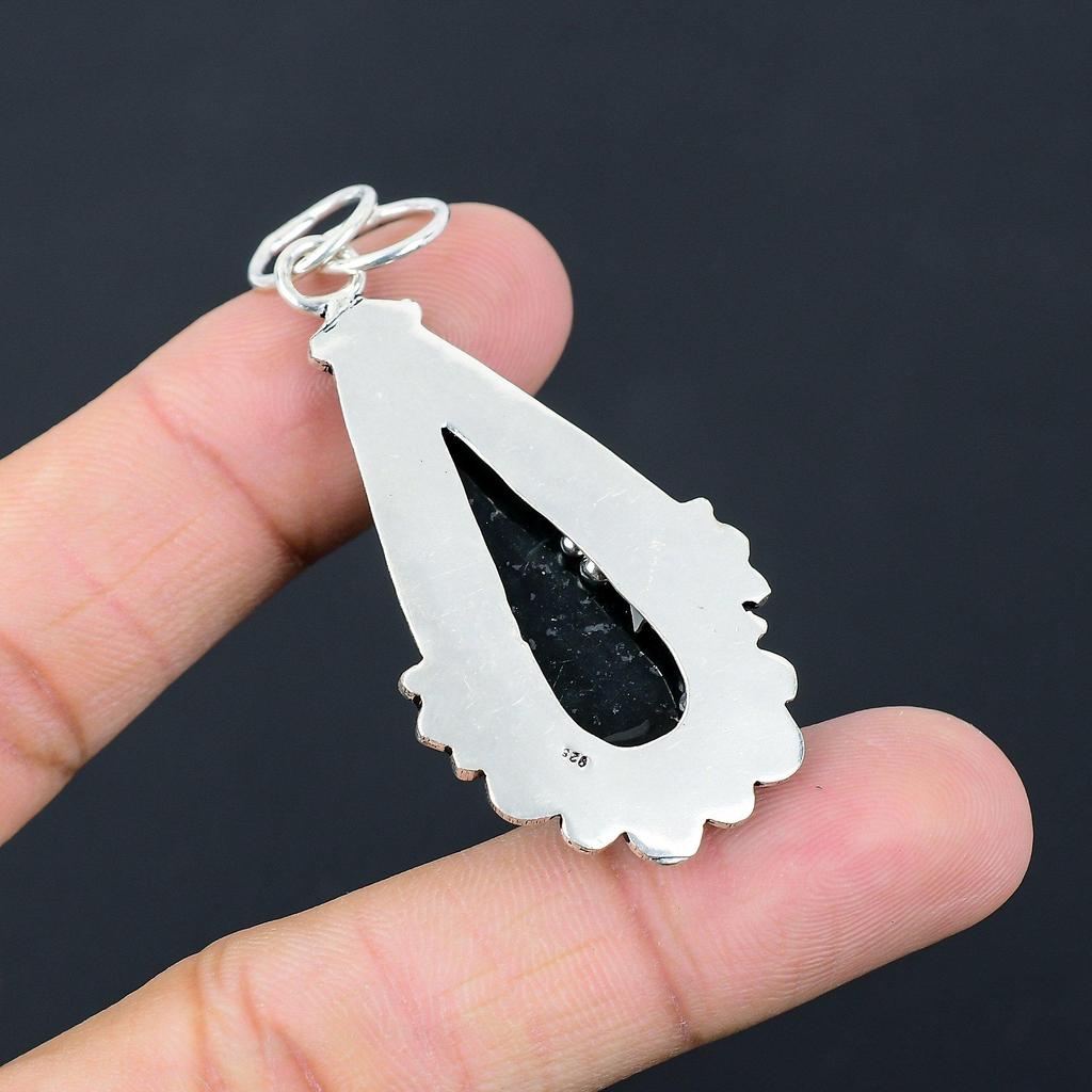 Natürlicher Kambaba Jaspis Edelstein Schmuck 925 Sterlingsilber Anhänger für Frauen