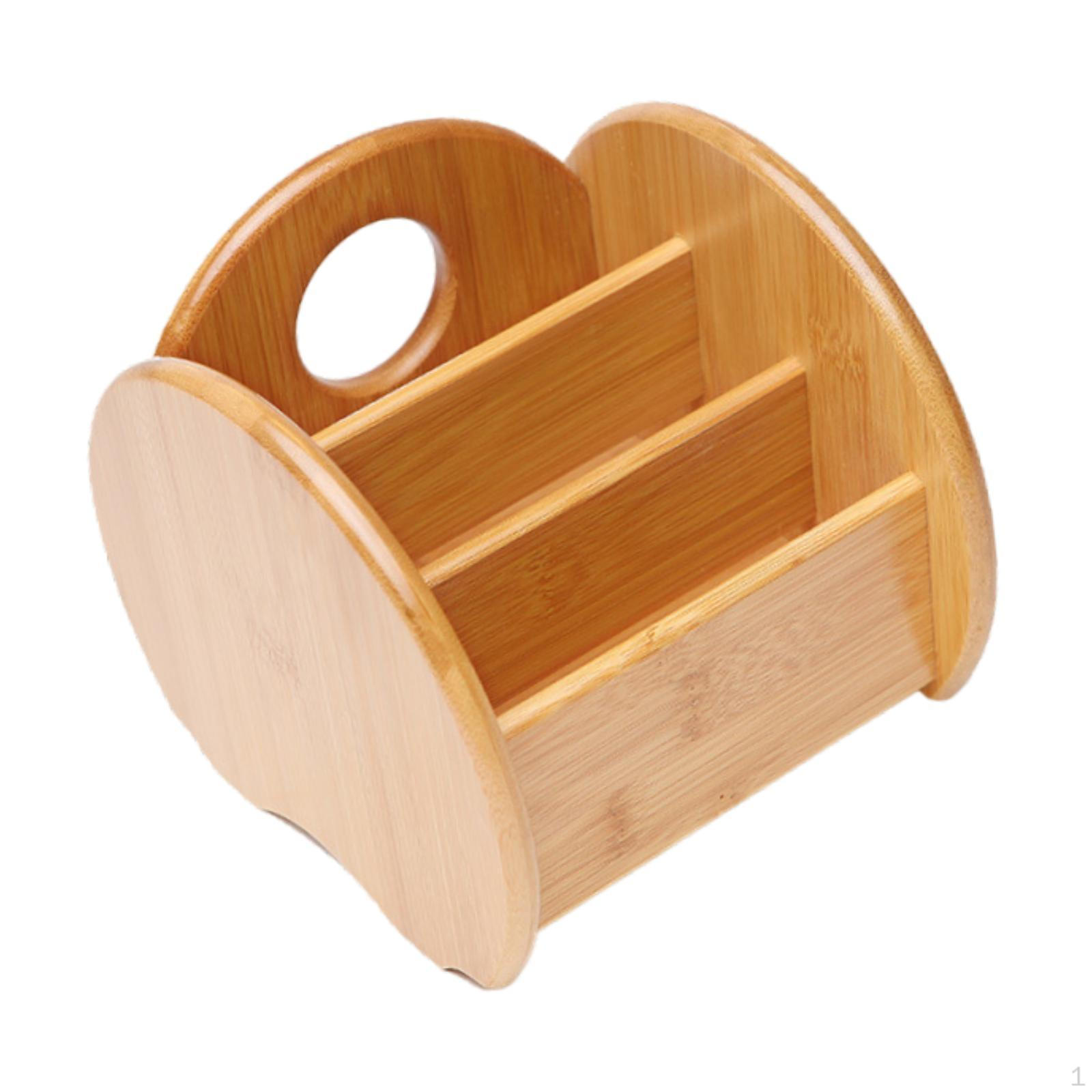 

Корзина с отделениями, держатель пульта дистанционного управления, переносной настольный бамбуковый столик для мелочей, прикроватная тумбочка round edge