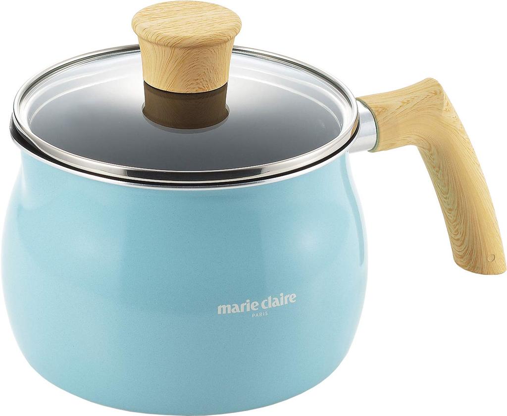 Tamahashi Marie Claire Handy Cook Induction Baked Finish Multi-Pot Pan, 15cm, Compatible, MC-080, Green,