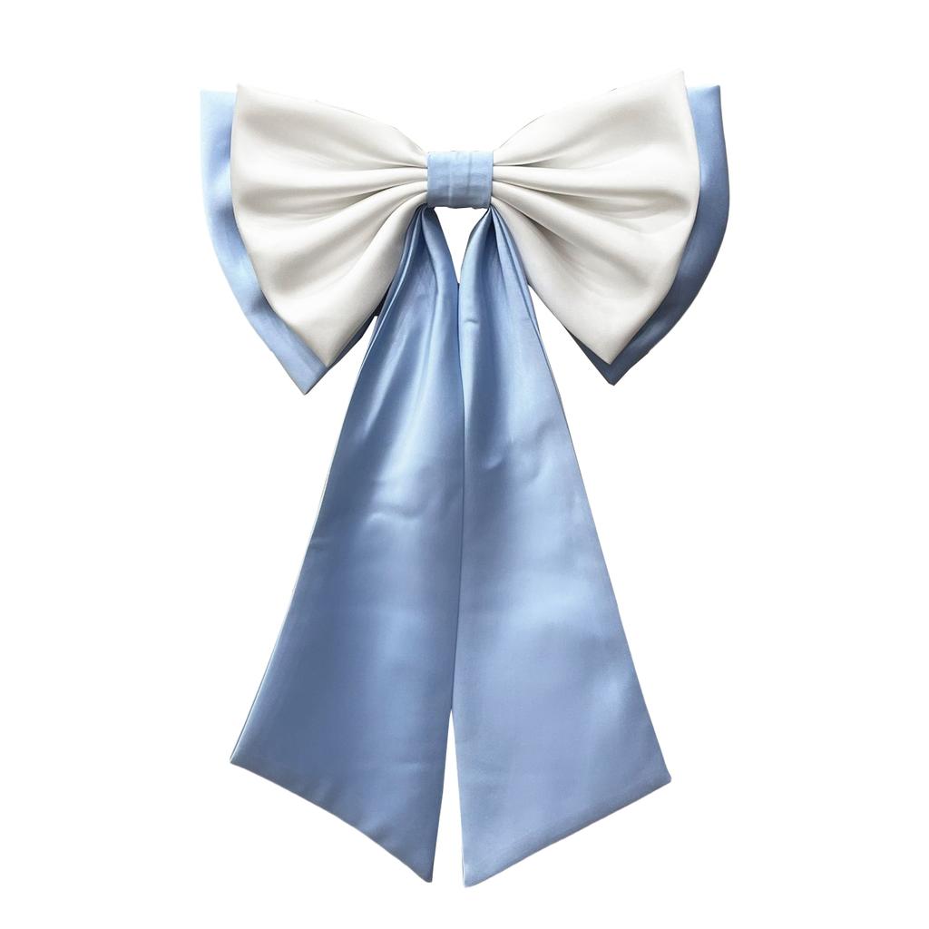 Elegant Satin Wedding Dress Bowknot Lightweight Detachable Bow Waist Decoration for Stage Performance and Cosplay