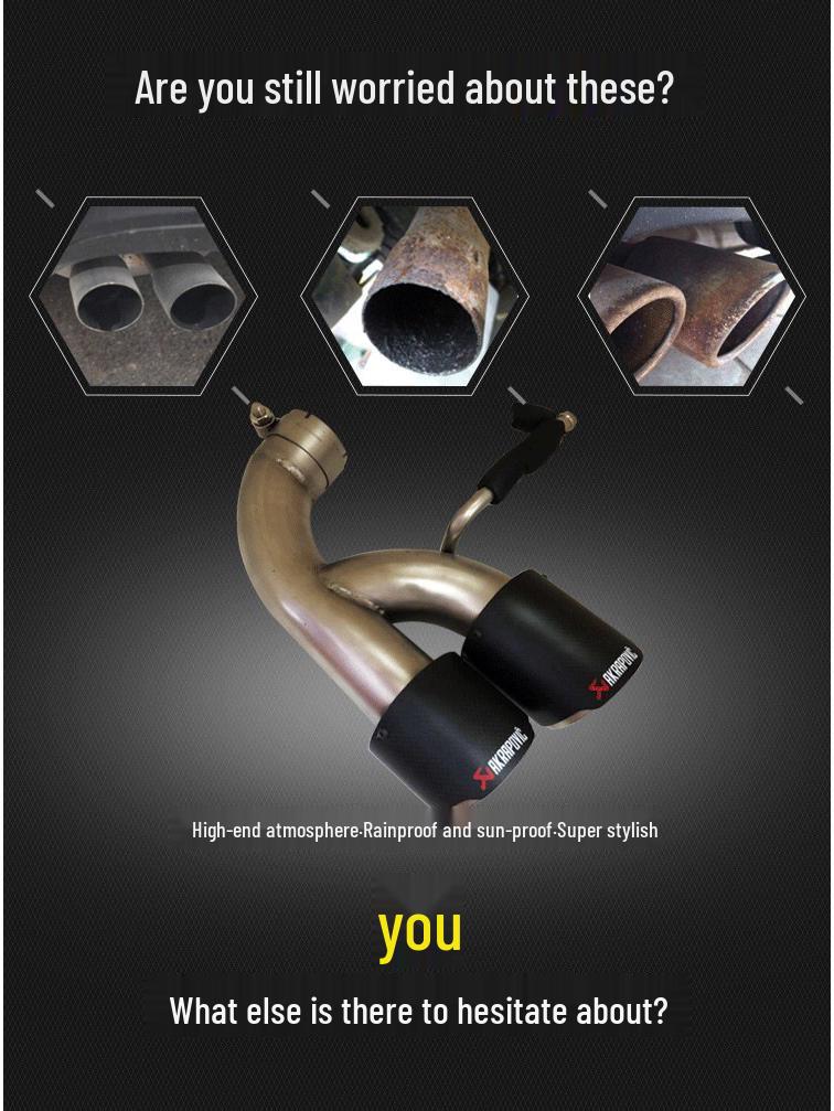 Carbon Fiber Quad Exhaust Tailpipe for Jaguar X-F Modification