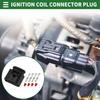 Motoforti Ignition Coil Connector Plug Female Wire Terminal Connector for VW Golf Passat Jetta Plastic Tin-Plated Copper No.4D0971994 Black