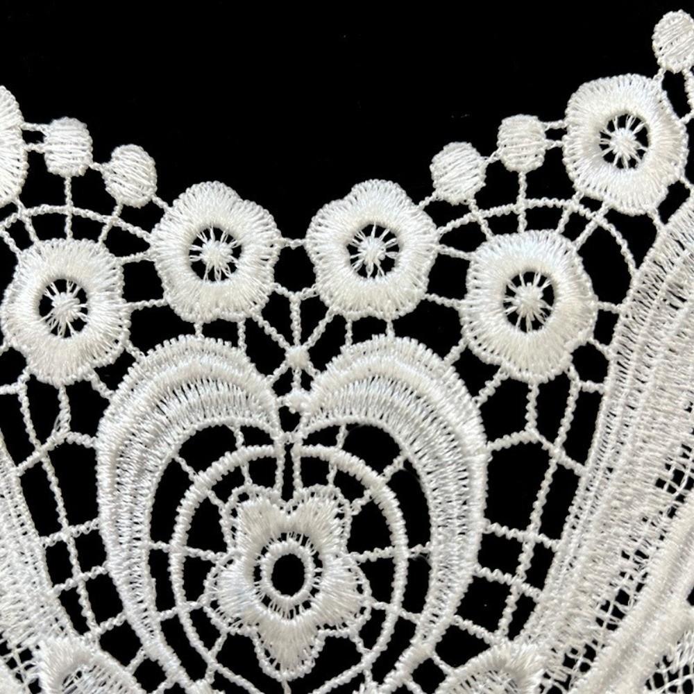 Hollow Lace Fake Collar DIY Embroidery Flower Collar Decoration Material Lace Trim  Women's Fashion