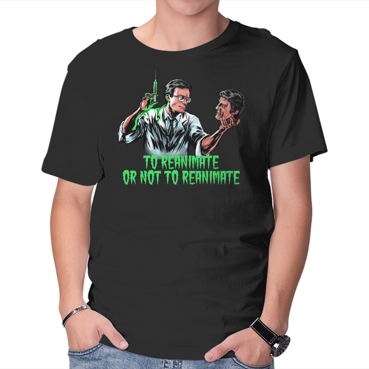 Unisex Crew Neck T-Shirt To Reanimate Graphic Short Sleeve Casual Tee S