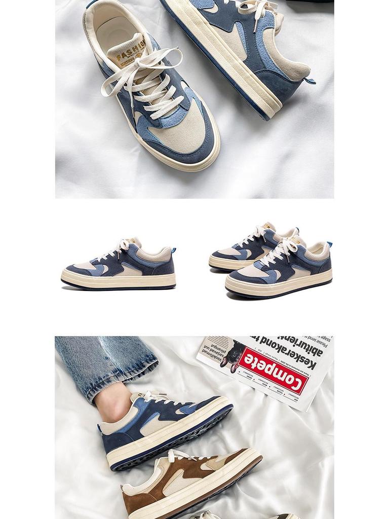 2024 Spring Canvas Fashion Shoes: Korean Style Trendy Men's Breathable Casual Sports Shoes.