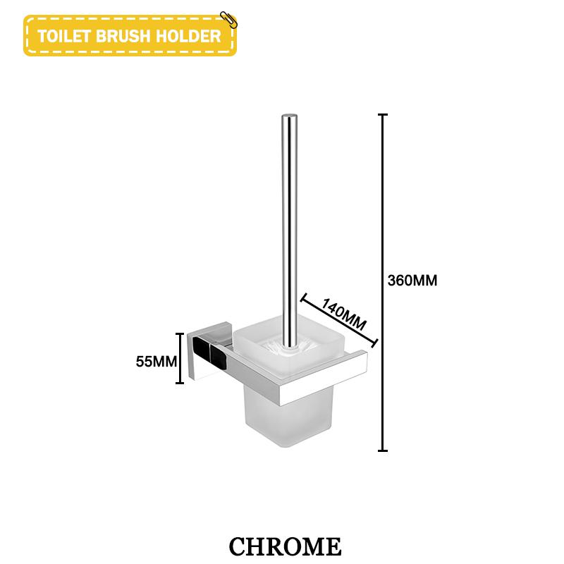 Accesorii negre pentru baie Raft pătrat din oțel inoxidabil Suport pentru prosoape Suport pentru șervețe Cârlig pentru haine Suport pentru pahare Pandantiv pentru perie de toaletă