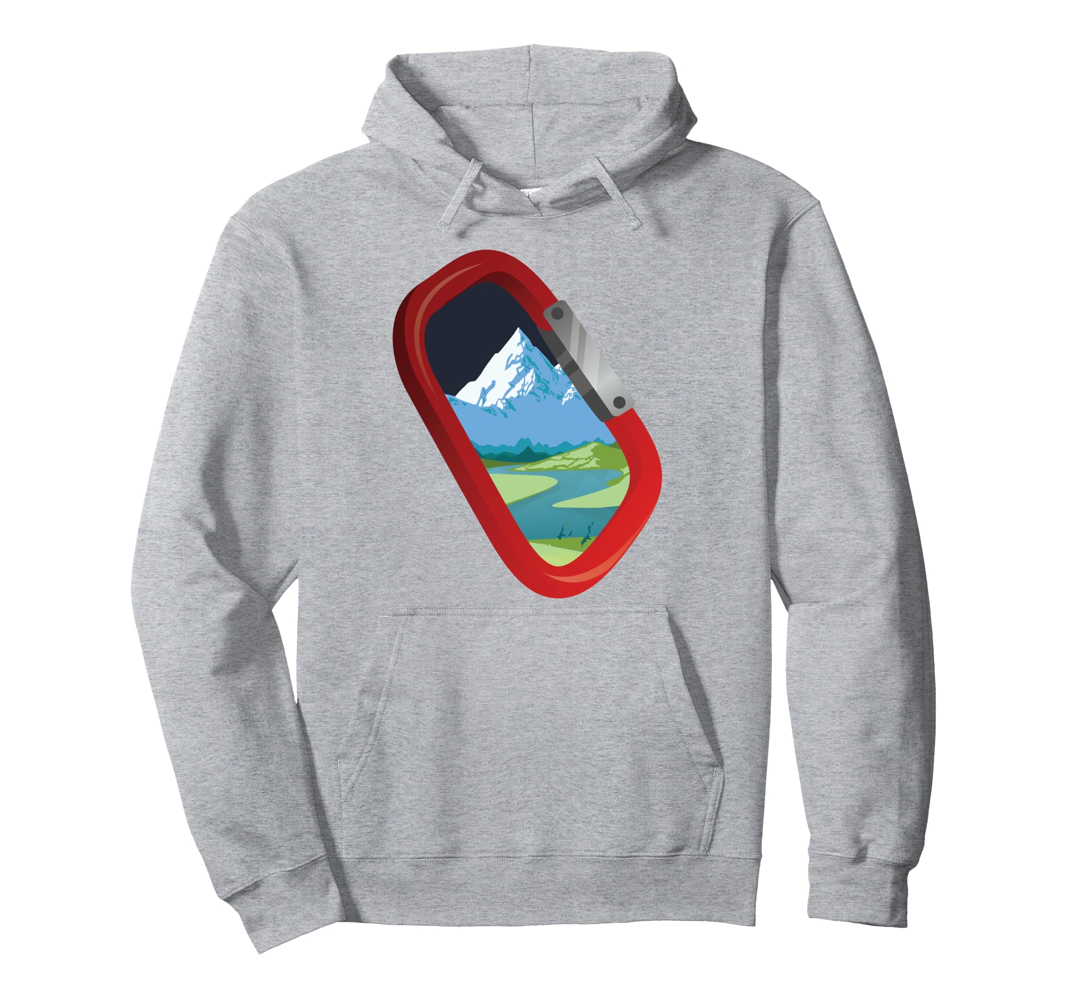 Funny Hiker Hiking Landscape Carabiner Hoodie