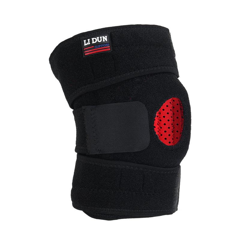 Breathable Non-Slip 4-Spring Compression Knee Support Brace M-L