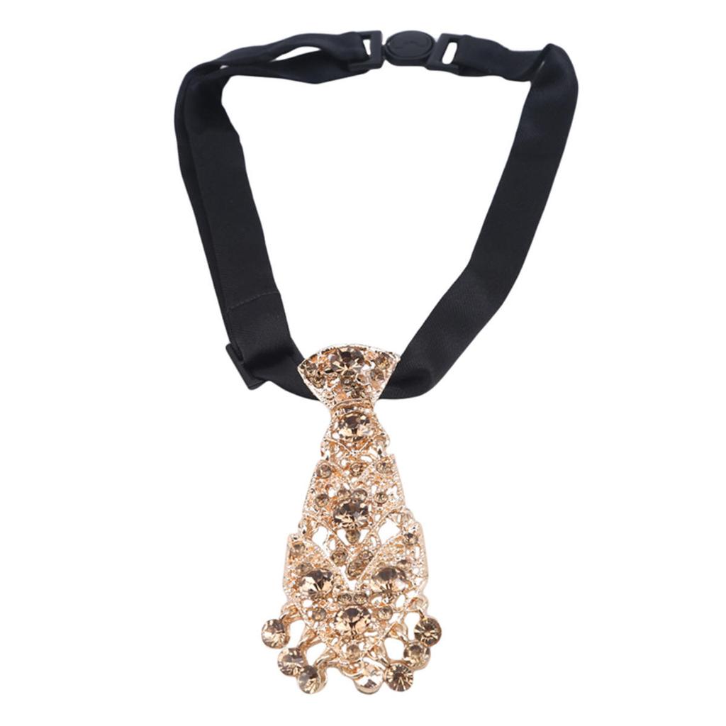 Unisex Decorative Suit Rhinestone Necktie Women Men Ties Formal Business Gentleman Wine Party Wedding Ceremony Ties Collar Accessories