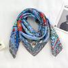 Luxury Women 90x90CM New Twill Silk Big Square Scarf Shawl Fashion Printed Design Summer High Quality Ladies Sunscreen Scarves