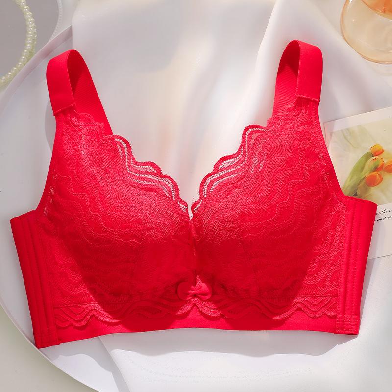 Lace Lingerie Women's Thin Folding Bra Adjustable Secondary Breast Bra Push Up Bra