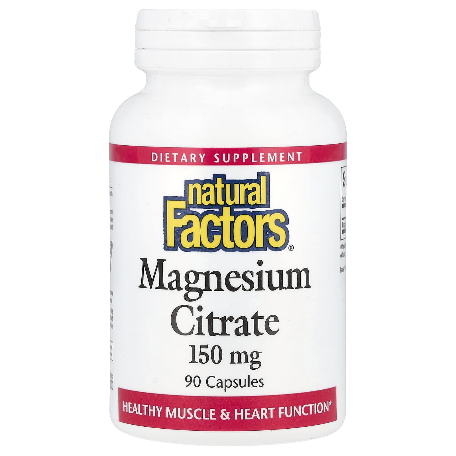 

Natural Factors, Магнію цитрат, 150 мг, 90 капсул