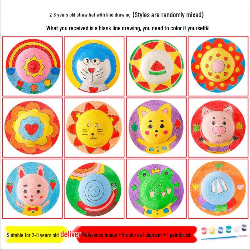 

Kids DIY Painting Straw Hat Kit
