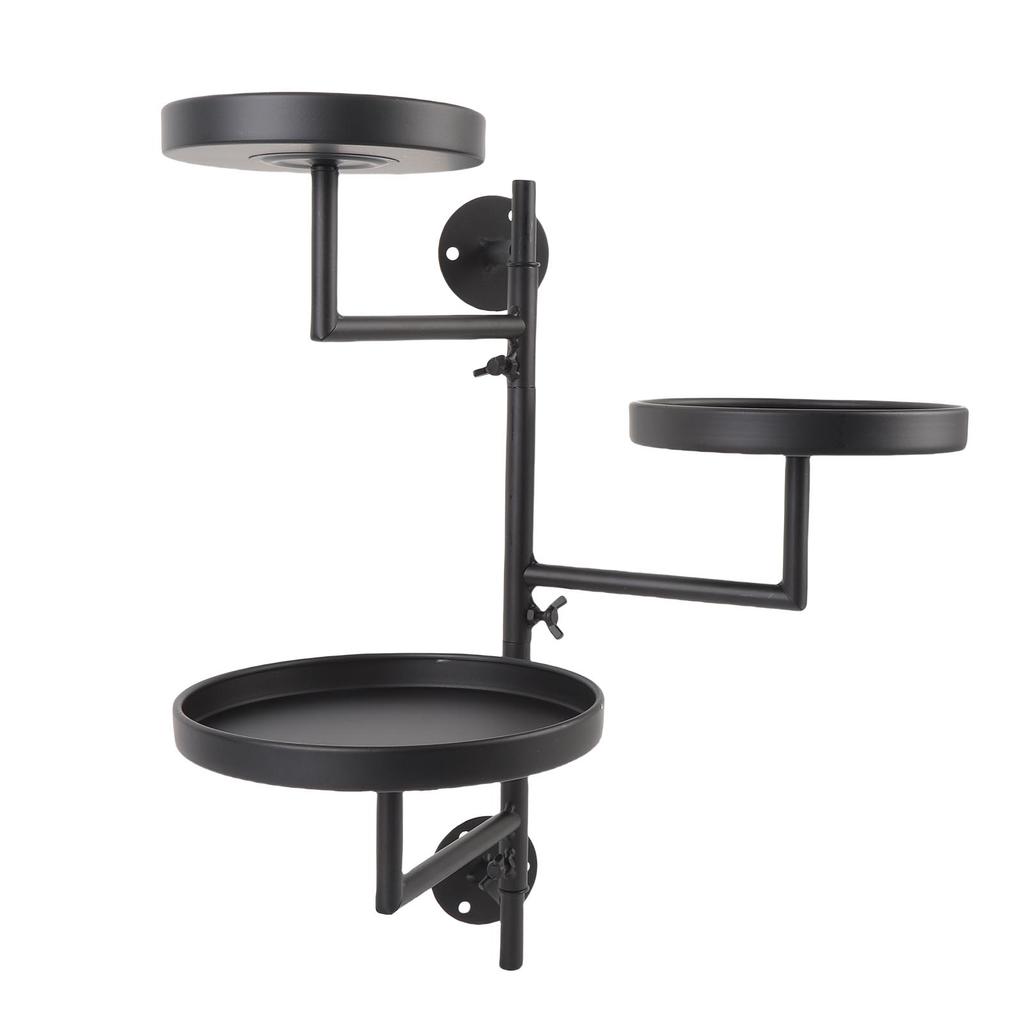 Window Rotating Plant Stand Shelf Indoor Black Floating Shelves 3 Tier Wall Mount Plant Holders for Living Room Home Decor