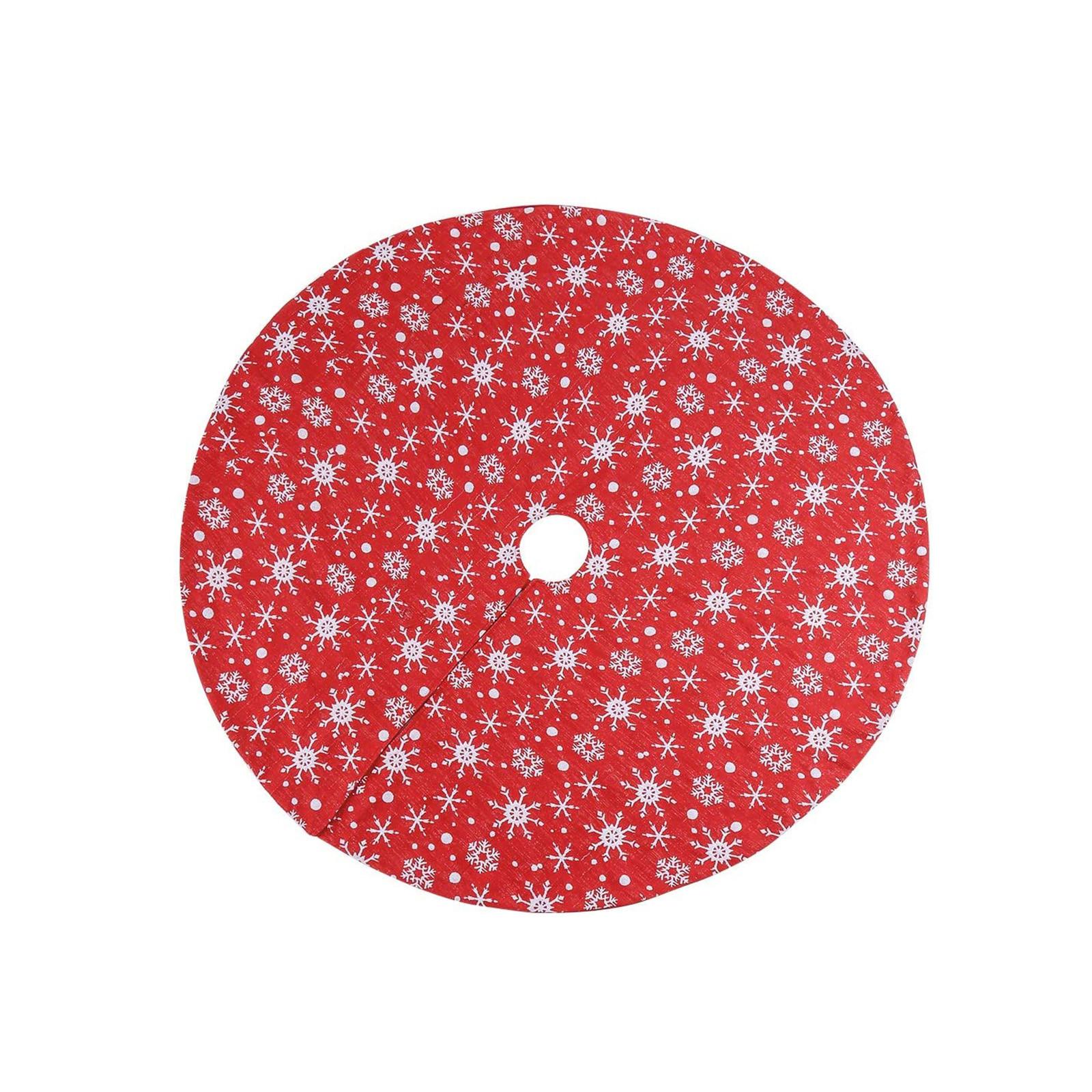 

Christmas Tree Skirt Snowflakes Xmas Tree Skirts, Large Christmas Tree Mat With Snowy Pattern For Decorations Holiday Party червоний