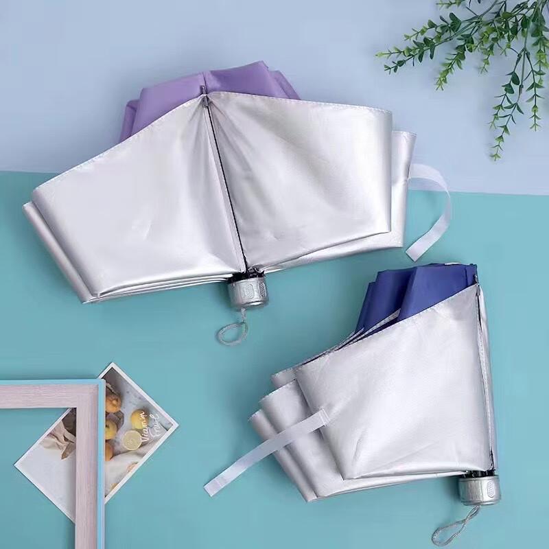 OIMG UV Protection Silver-Coated Three-Fold Sun & Rain Umbrella