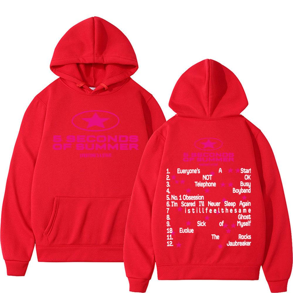 5 Seconds of Summer Everyone's A Star Album Tour Hoodies Mens Clothes Hip Hop Harajuku Sweatshirt Casual Fleece Oversized Hoodie