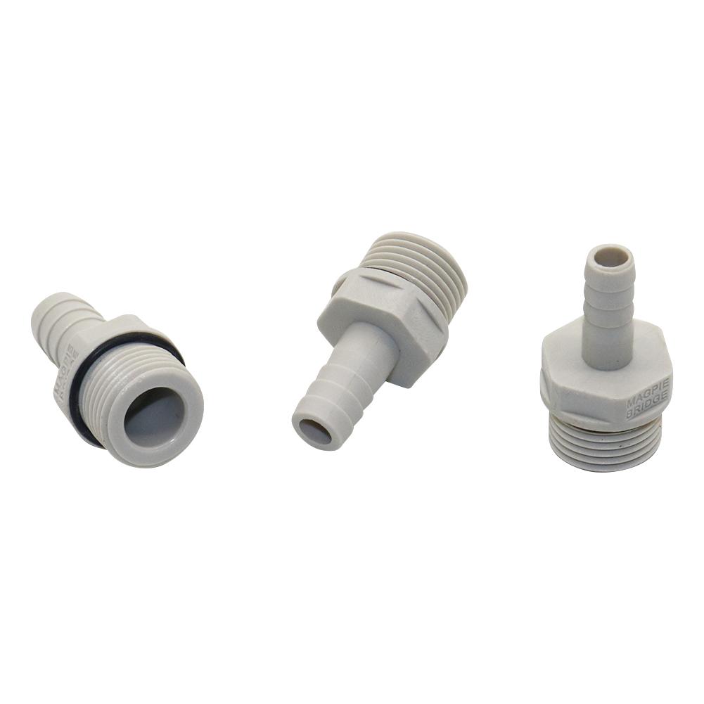 1/2" BSP Male Thread To 8mm 10mm 12mm Straight Connectors Barbed Pagoda Type Connection Coupling Joint Plastic Pipe Fittings 1Pc