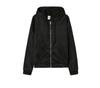 Women's Solid Color Fleece Zipper Jacket Loose Fit Long Sleeve Hooded Sweatshirt