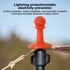 4 Pcs Anti-Static Lightning Protection Cap Stable Firm Pole Tip Protector  Camping