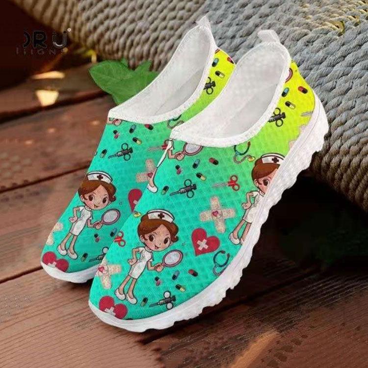 Women's Plus Size Cartoon Flats, Round Toe, Low-Cut, Size 43, Flat Heel - Casual Shoes In Stock