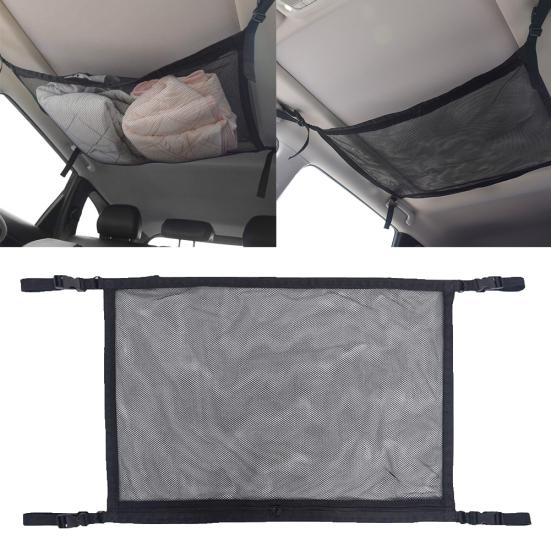 

Universal Car Ceiling Roof Interior Mesh Pocket Cargo Net Zipper Storage Bag