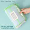 Double-Layer Mesh A4 Stationery Storage Bag Zipper Large Capacity Organizer for School Office Supplies Folders Stationary Bag