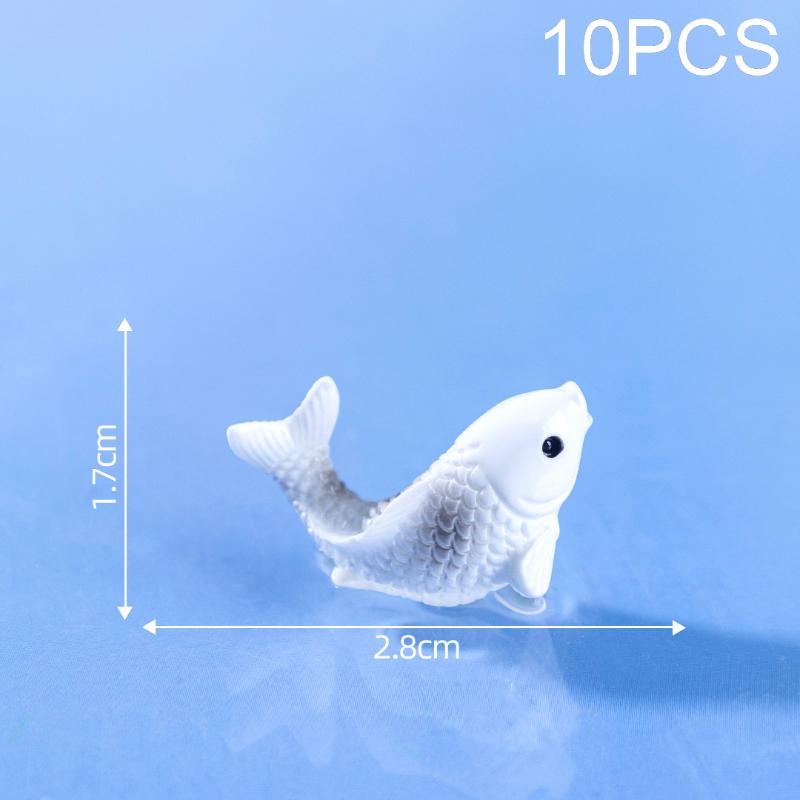 10Pcs DIY Decorative Goldfish Figurines Home Decor Dollhouse Miniature Model Fish Carp Simulation Animals Kids Toys