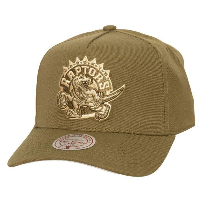 Casquette Snapback PRO CROWN - MITCHELL &amp; NESS - Toronto Raptors - Couleur Olive - Unisexe - Taille Unique