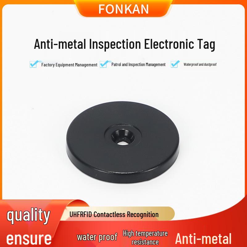 UHF 915M Anti-Metal RFID Round Inspection Tag Patrol Tag