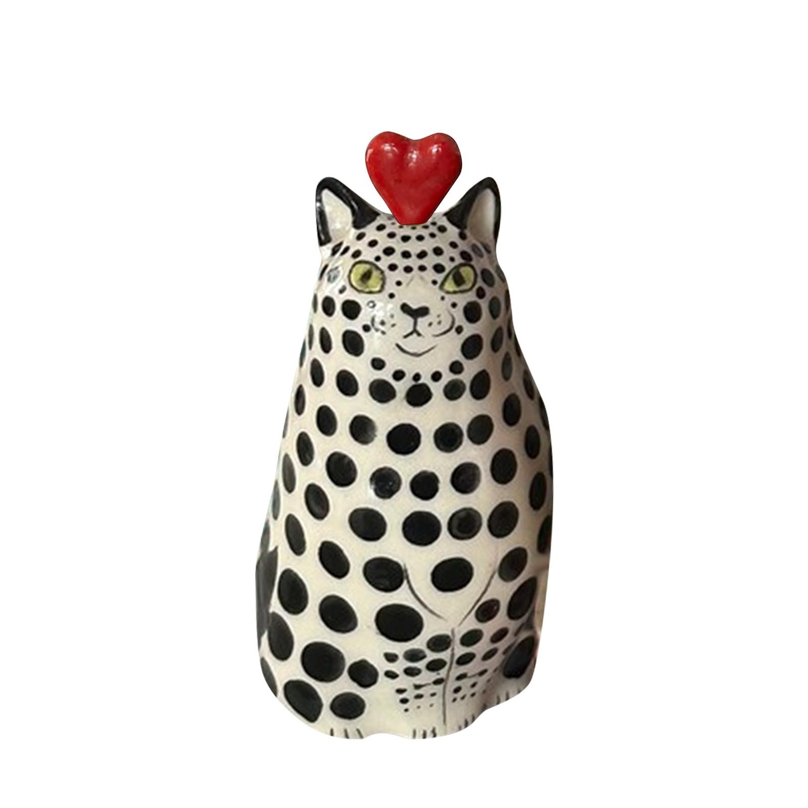 

Ваза-кошка в горошек, смола, ваза для бутонов, ваза-кошка для декора дома, книжной полки, полки, украшение стола, маленькие вазы с животными для кошки чёрный
