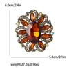 Fashion Creative Alloy Rhinestone Medium Glass Brooch Versatile Exquisite Women'S Clothing Brooch Ornament Pin