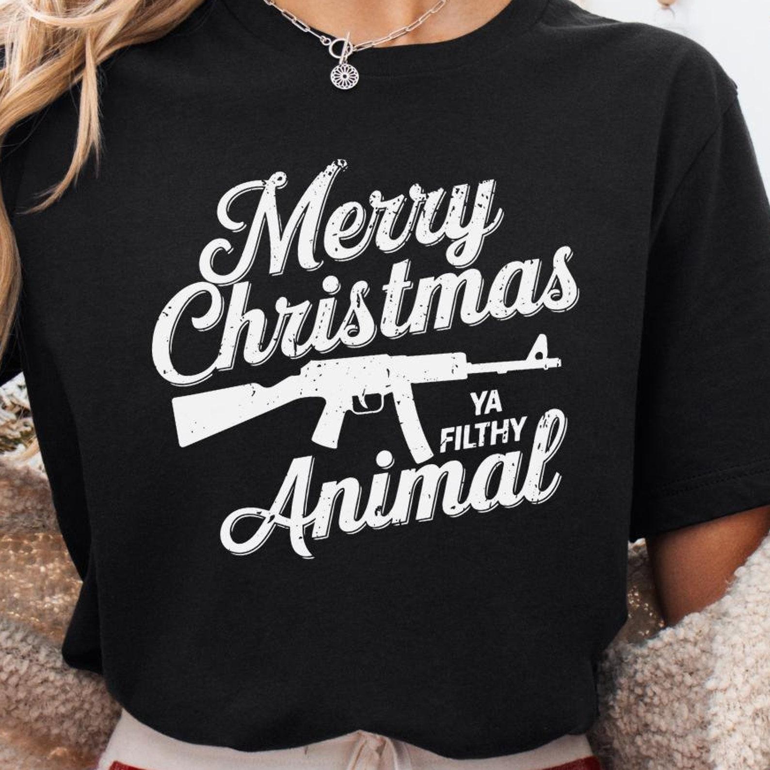 Merry Christmas Ya Filthy Animal T-Shirt: Home Alone Holiday Tee 4XL