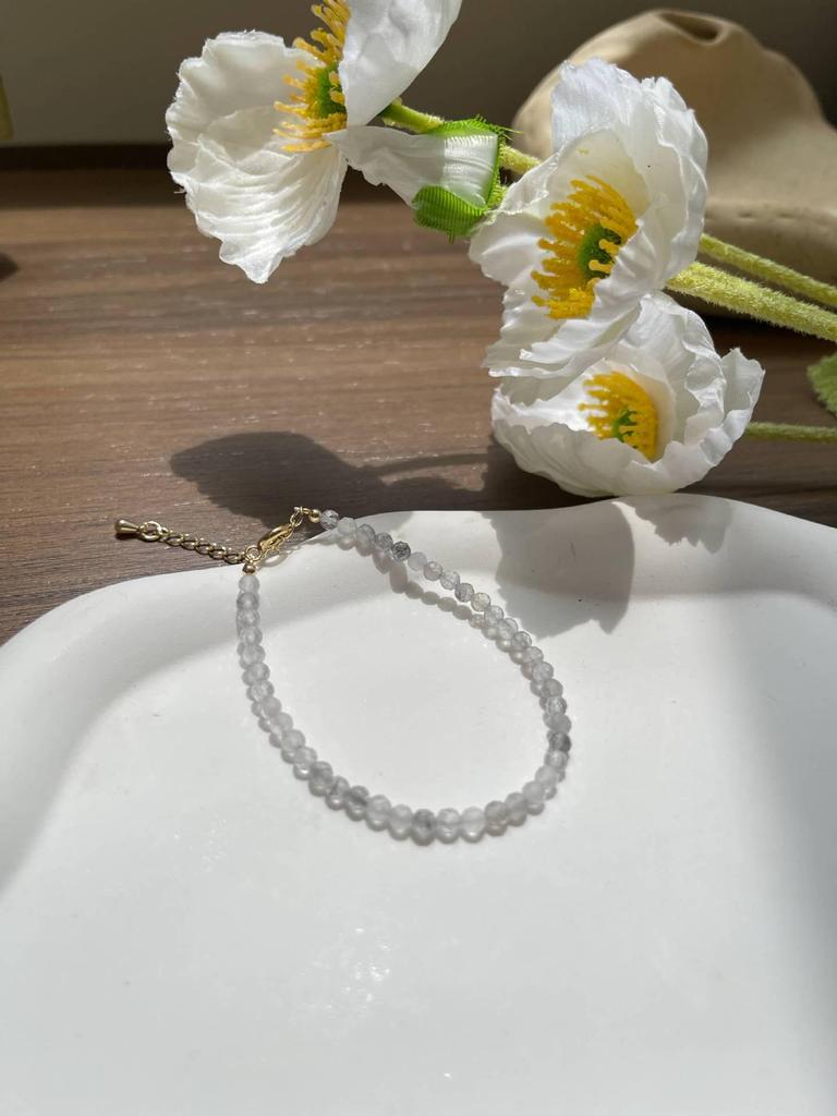 Bransoletka z lodowego perydotu: 3mm Fasetowany Kamień Szlachetny dla Świeżego, Eleganckiego Wyglądu