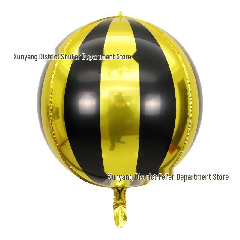 Xiaohongshu 22-Inch 4D Striped Aluminum Balloon for Weddings, Birthdays, Parties, and Events