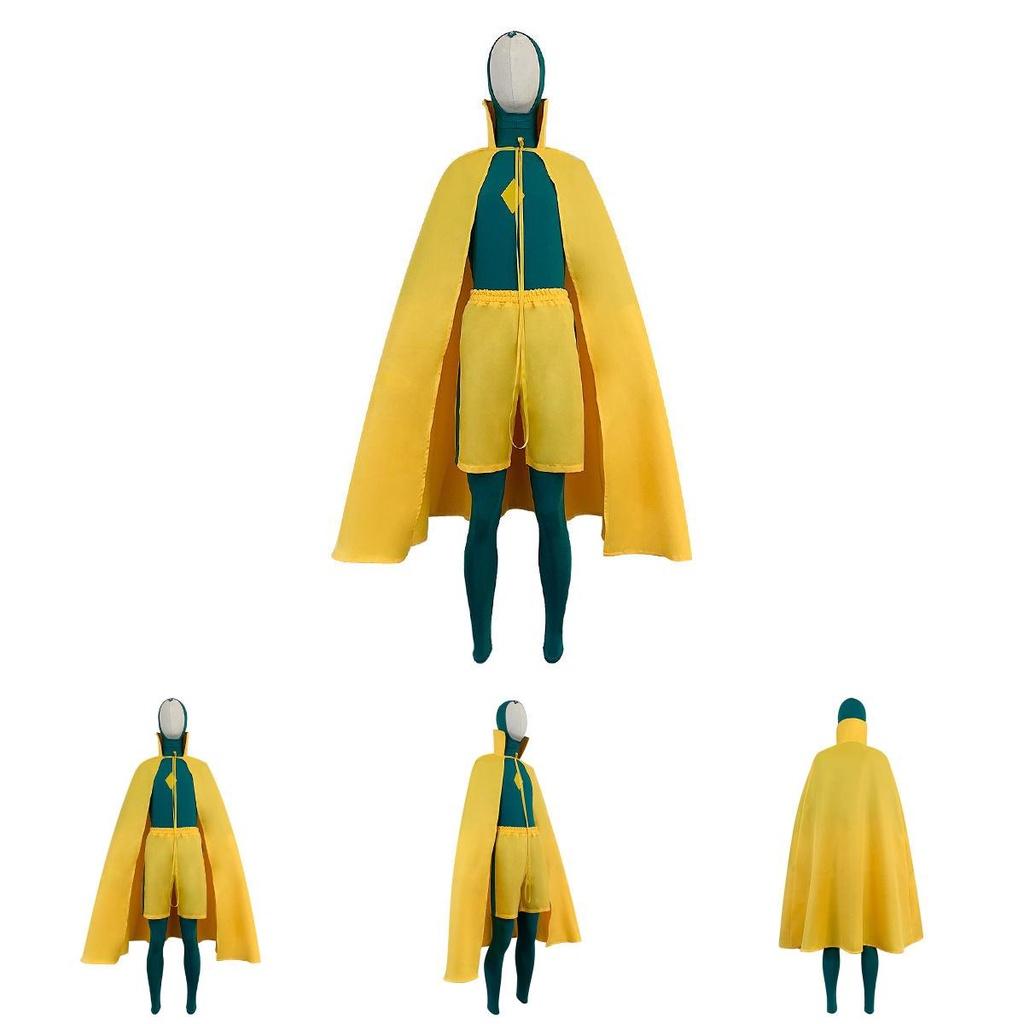 Eye-catching Wanda Vision Cosplay Costume Jumpsuit Cloak Outfits For Halloween