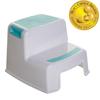 Step Stool - - 2 UP - Non-slip and Textured - Up To 80 Kg for Children and Adults - Aqua