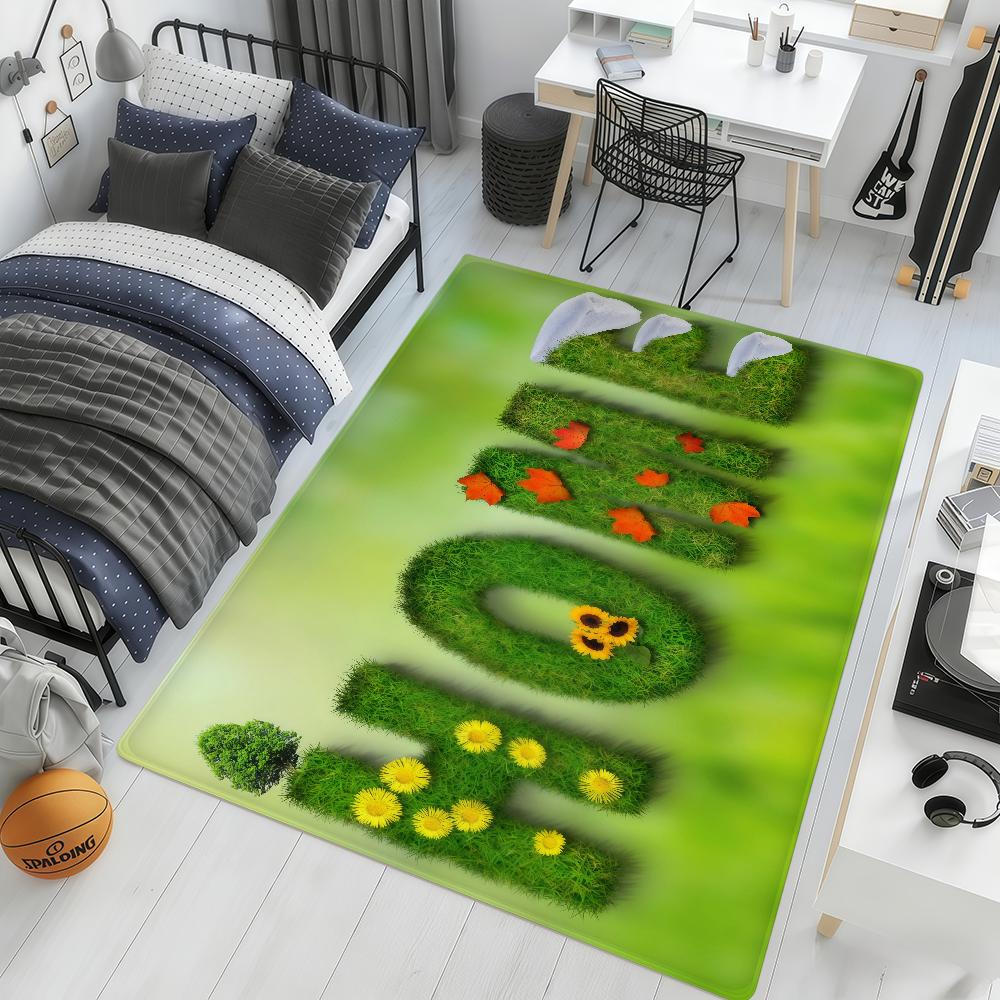 modern word art fashion family LOVE Home Bedside Rug Kitchen Bath Floor Mat Hallway Balcony Carpet Entrance Doormat hogar Decor