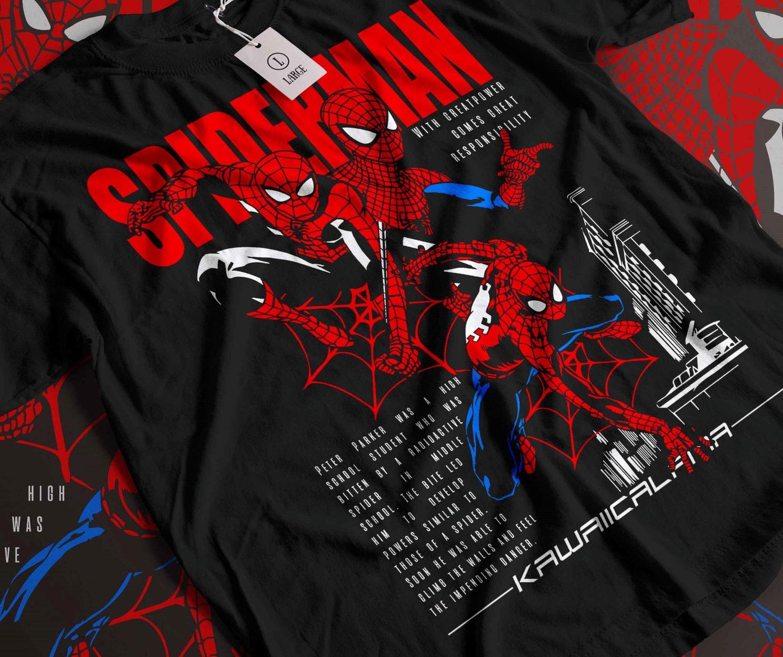 Unisex Spiderman T-Shirt, Spider-Man Shirt, Superhero Shirt, Spiderman Lover Shirt, Retro Family Spider Shirt XL