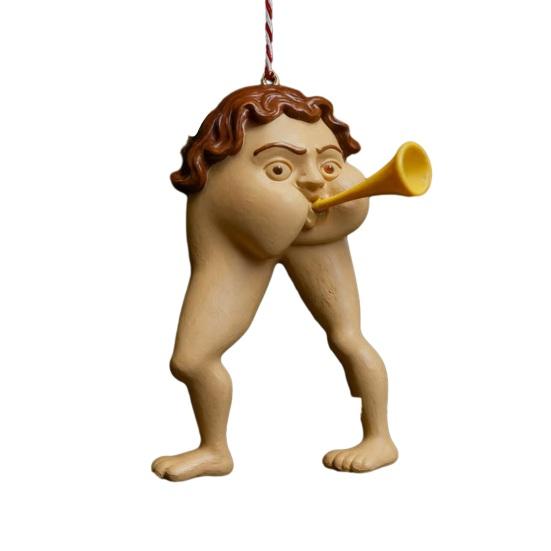 Zadek-Trubka Ozdoba Akryl Středověký Bok Roh Přívěsek Neobvyklý Začátek Konverzace Dárek Historie Sváteční Dekorace