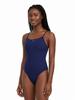 Solteu Navy Women'S One-Piece Reversible Single-Back Swimsuit