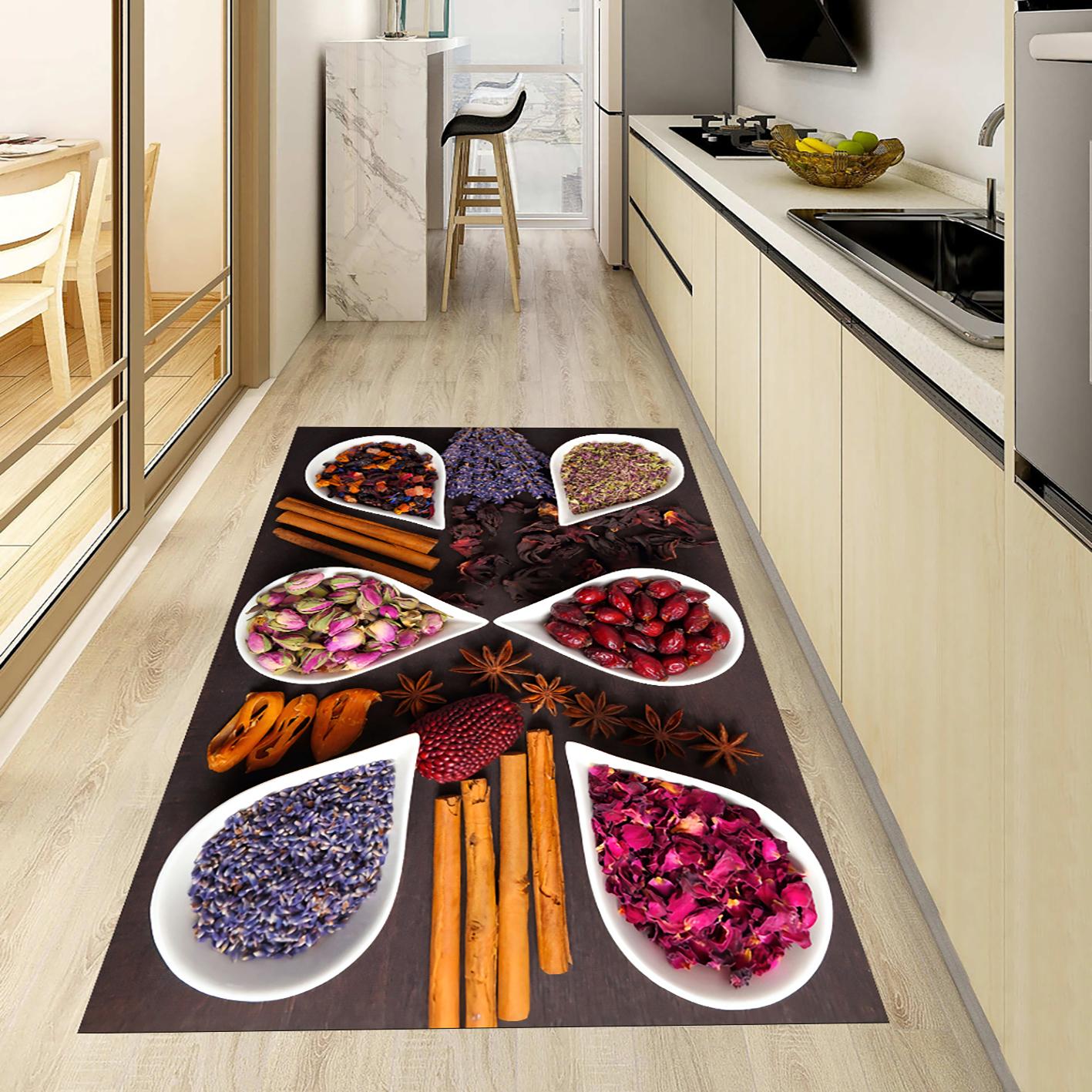 

MD-LİFE HOME Моющийся кухонный ковер на нескользящей основе с цифровой печатью